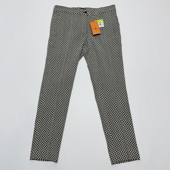 ETRO Tweed Pants High Rise Trouser Slim Ankle Black White IT 46/US 10 NWT $520 - Picture 1 of 11
